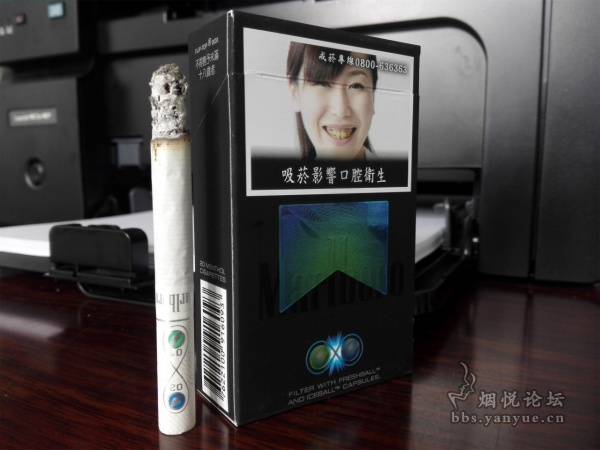 台湾双爆冰黑蓝万宝路香烟品鉴：烟气不够通透 免税版品质低劣