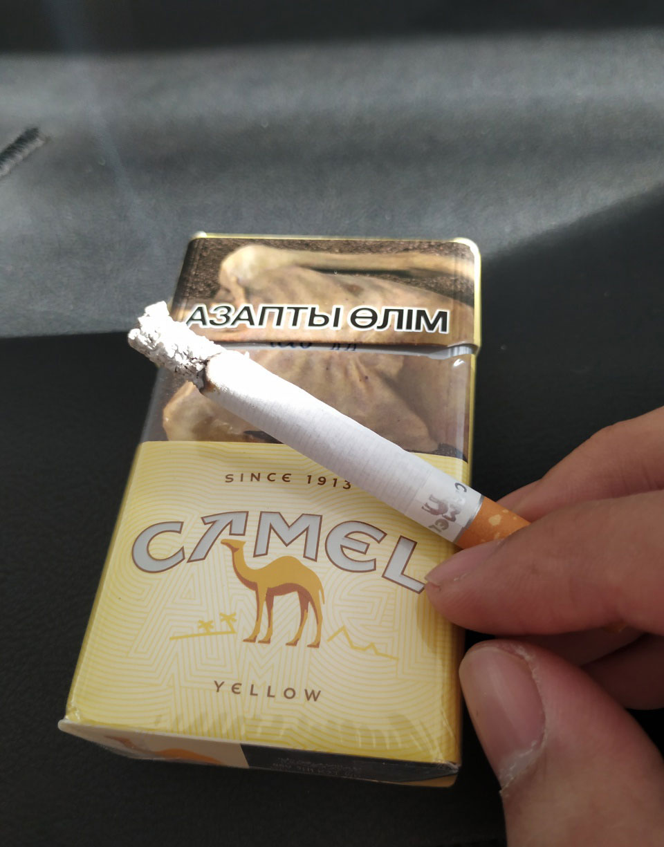 哈萨克斯坦硬包黄骆驼香烟